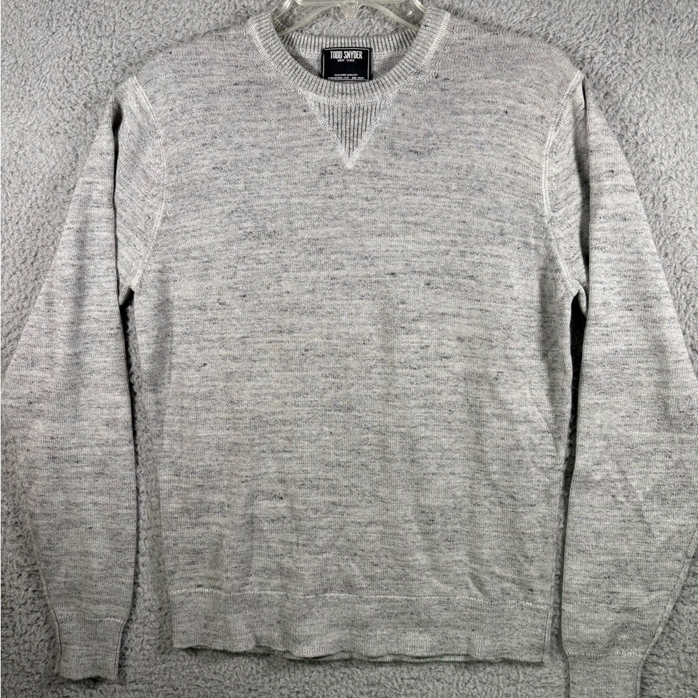 Todd Snyder Sweater Mens Medium Heather Gray Knit Crewneck Pullover